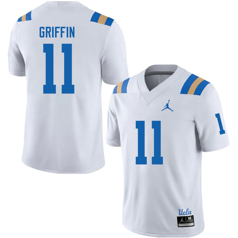 Jordan Brand Men #11 Chase Griffin UCLA Bruins College Football Jerseys Sale-White - Click Image to Close